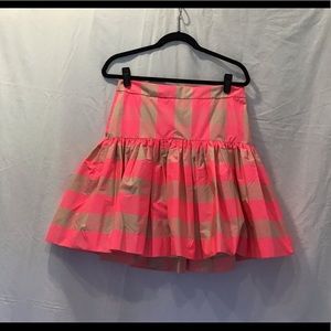 Pink Taffeta Checked Skirt